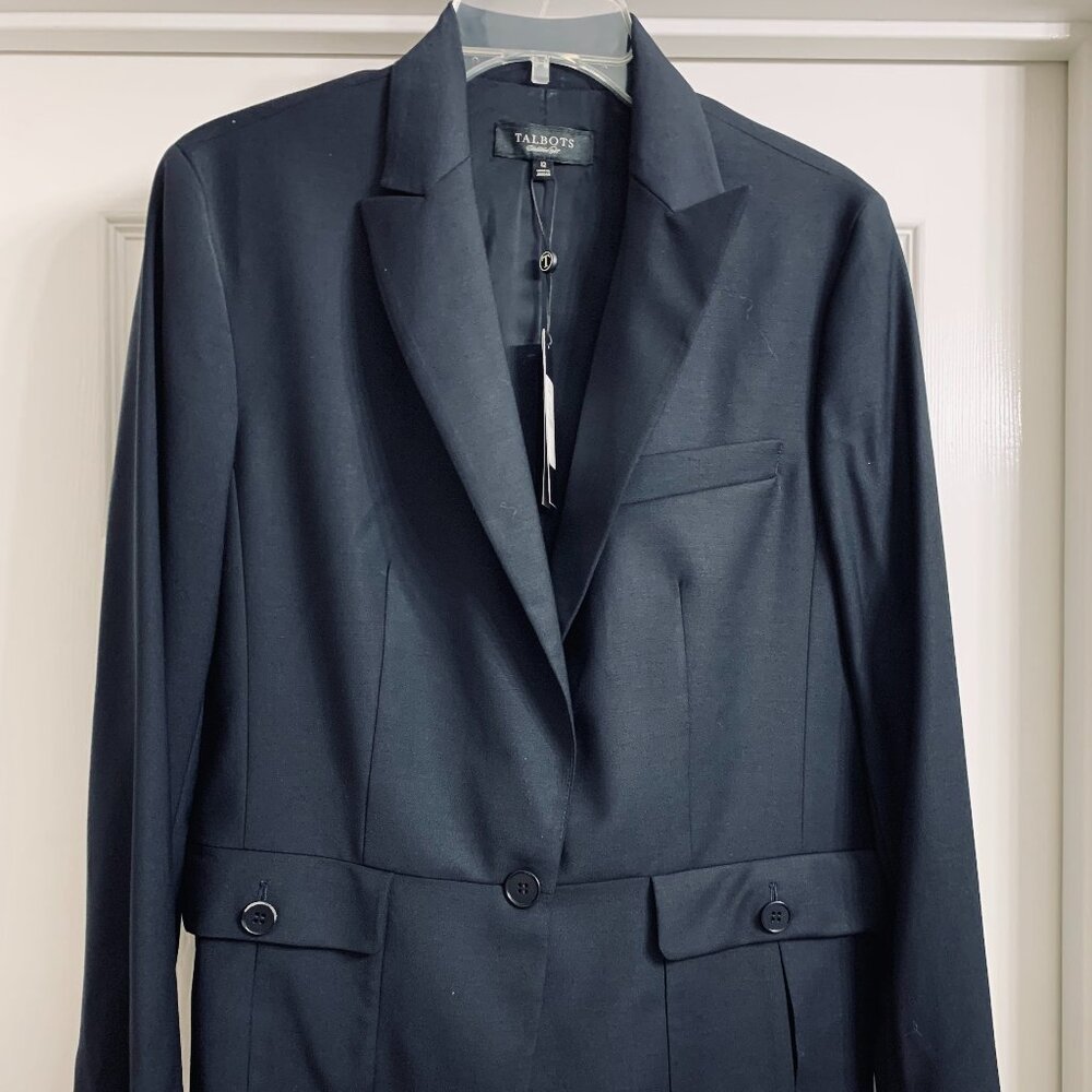 Talbots Women's Dark Navy Blue Jacket, Size 12, NWT